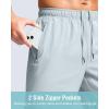 G Gradual Men’s Athletic Running Shorts with Zipper Pockets Quick Dry 7″/ 5″/ 9″ Workout Gym Shorts for Basketball Hiking(Light Grey)