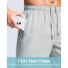 G Gradual Men’s Athletic Running Shorts with Zipper Pockets Quick Dry 7″/ 5″/ 9″ Workout Gym Shorts for Basketball Hiking(Platinum Grey)