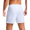 G Gradual Men’s Athletic Running Shorts with Zipper Pockets Quick Dry 7″/ 5″/ 9″ Workout Gym Shorts for Basketball Hiking(White)