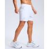 G Gradual Men’s Athletic Running Shorts with Zipper Pockets Quick Dry 7″/ 5″/ 9″ Workout Gym Shorts for Basketball Hiking(White)