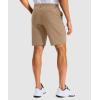 G Gradual Men’s Golf Dress Shorts 7 Inch Inseam Lightweight Quick Dry Chino Casual Work Shorts for Men with 4 Pockets(Dark Khaki)