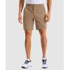 G Gradual Men’s Golf Dress Shorts 7 Inch Inseam Lightweight Quick Dry Chino Casual Work Shorts for Men with 4 Pockets(Dark Khaki)