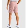 G Gradual Men’s Golf Dress Shorts 7 Inch Inseam Lightweight Quick Dry Chino Casual Work Shorts for Men with 4 Pockets(Dusty Pink)