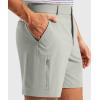 G Gradual Men’s Golf Dress Shorts 7 Inch Inseam Lightweight Quick Dry Chino Casual Work Shorts for Men with 4 Pockets(Light Grey)
