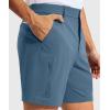 G Gradual Men’s Golf Dress Shorts 7 Inch Inseam Lightweight Quick Dry Chino Casual Work Shorts for Men with 4 Pockets(Slate Blue)