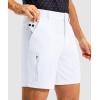 G Gradual Men’s Golf Dress Shorts 7 Inch Inseam Lightweight Quick Dry Chino Casual Work Shorts for Men with 4 Pockets(White)
