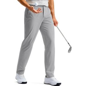 G GRADUAL Men’s Golf Pants with 5 Pockets 30″/32″/34″ Lightweight Quick Dry Stretch Work Dress Pants Casual Slacks for Men(Light Grey)