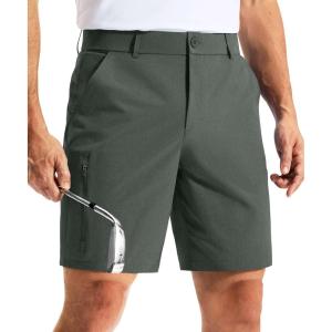 G Gradual Men’s Golf Dress Shorts 7 Inch Inseam Lightweight Quick Dry Chino Casual Work Shorts for Men with 4 Pockets(Grey Sage)