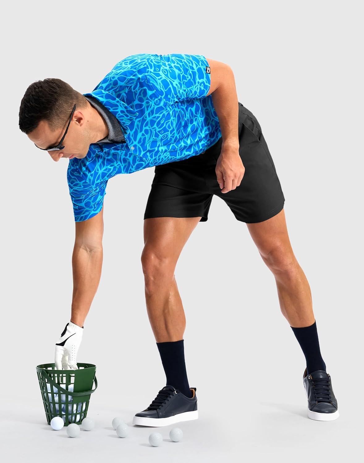 imageG Gradual Mens Golf Dress Shorts 5 7 9 Stretch Casual Work Flat Front Shorts for Men with 3 Pockets Quick DryBlack