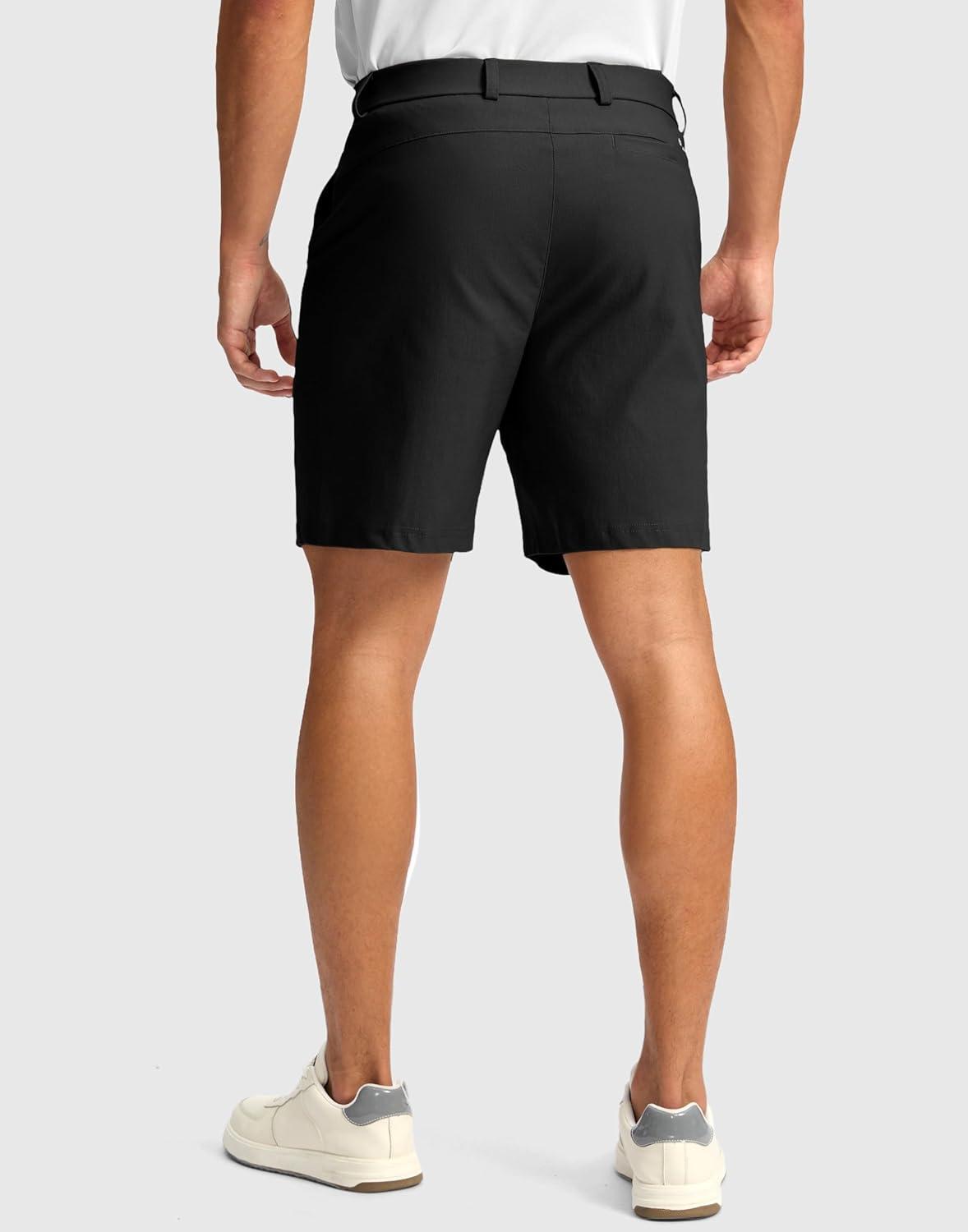 imageG Gradual Mens Golf Dress Shorts 5 7 9 Stretch Casual Work Flat Front Shorts for Men with 3 Pockets Quick DryBlack