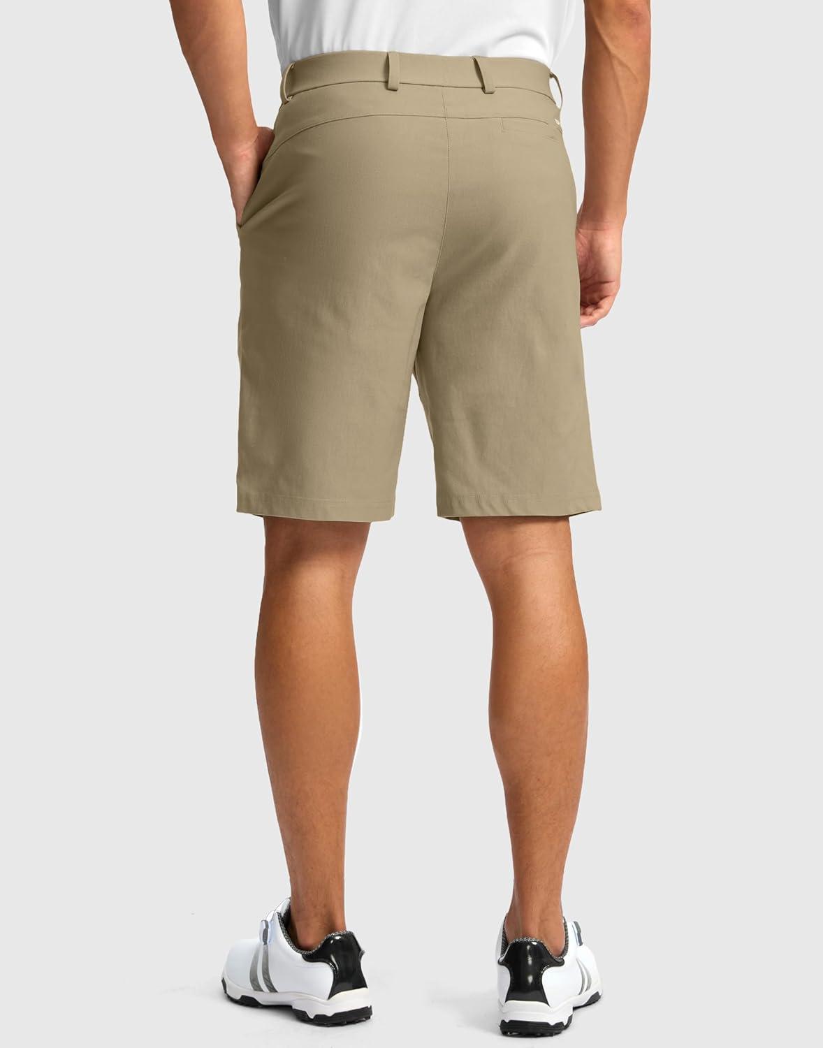 imageG Gradual Mens Golf Dress Shorts 5 7 9 Stretch Casual Work Flat Front Shorts for Men with 3 Pockets Quick DryKhaki