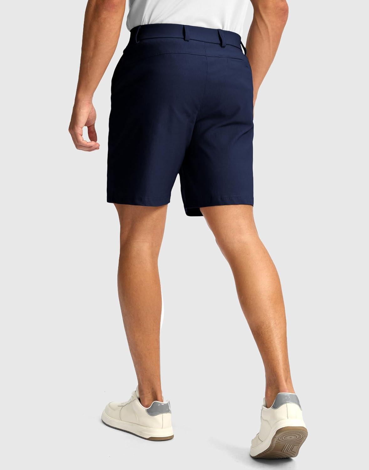 imageG Gradual Mens Golf Dress Shorts 5 7 9 Stretch Casual Work Flat Front Shorts for Men with 3 Pockets Quick DryNavy