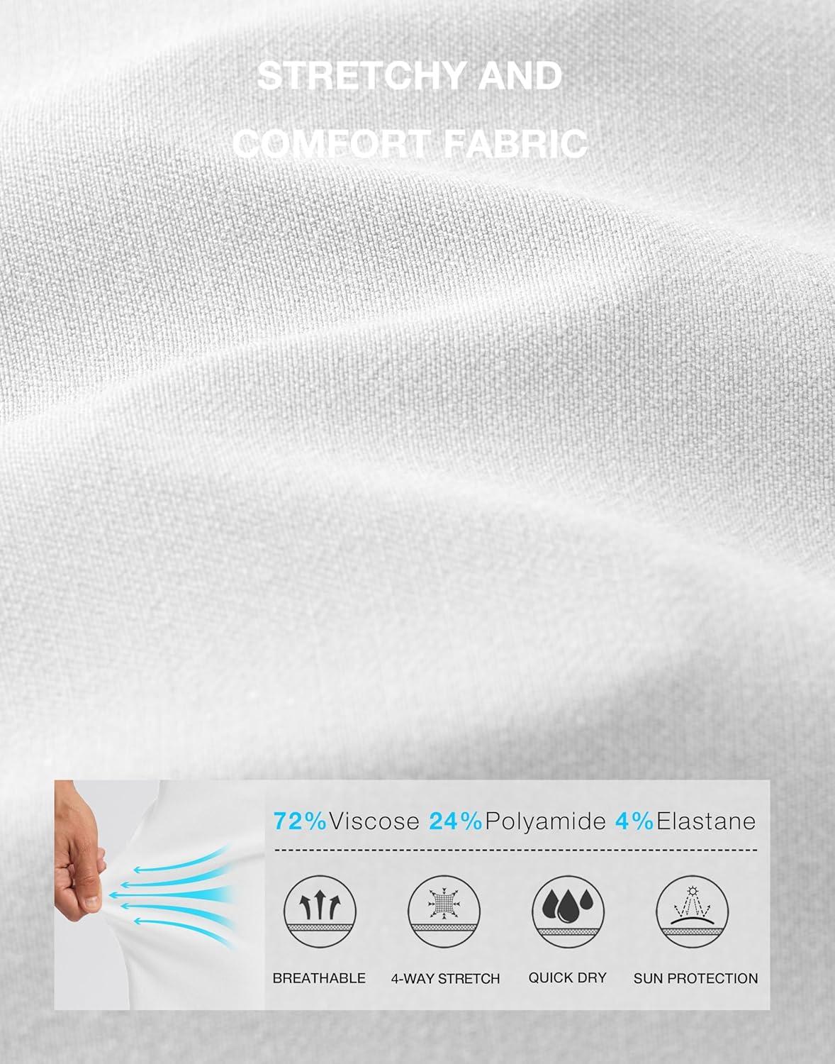 imageG Gradual Mens Golf Dress Shorts 5 7 9 Stretch Casual Work Flat Front Shorts for Men with 3 Pockets Quick DryWhite