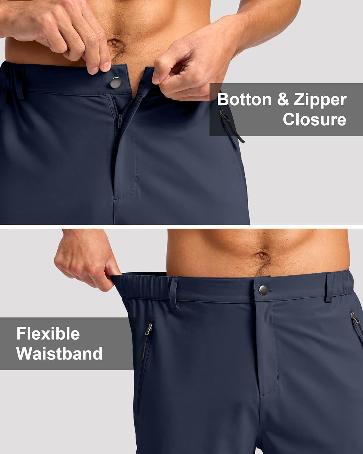 imageG Gradual Mens Hiking Cargo Shorts with 4 Zipper Pockets 9 Quick Dry Lightweight Casual Work Shorts for Men Golf FishingNavy