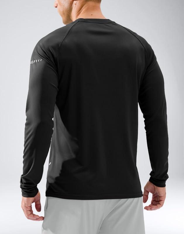 imageMens Sun Protection Long Sleeve Shirts UPF 50Black