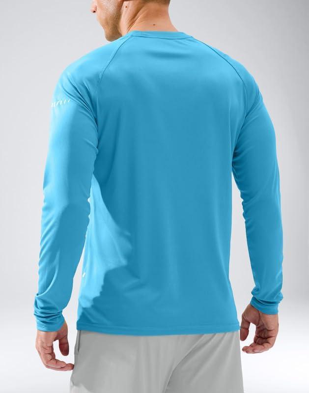 imageMens Sun Protection Long Sleeve Shirts UPF 50Blue
