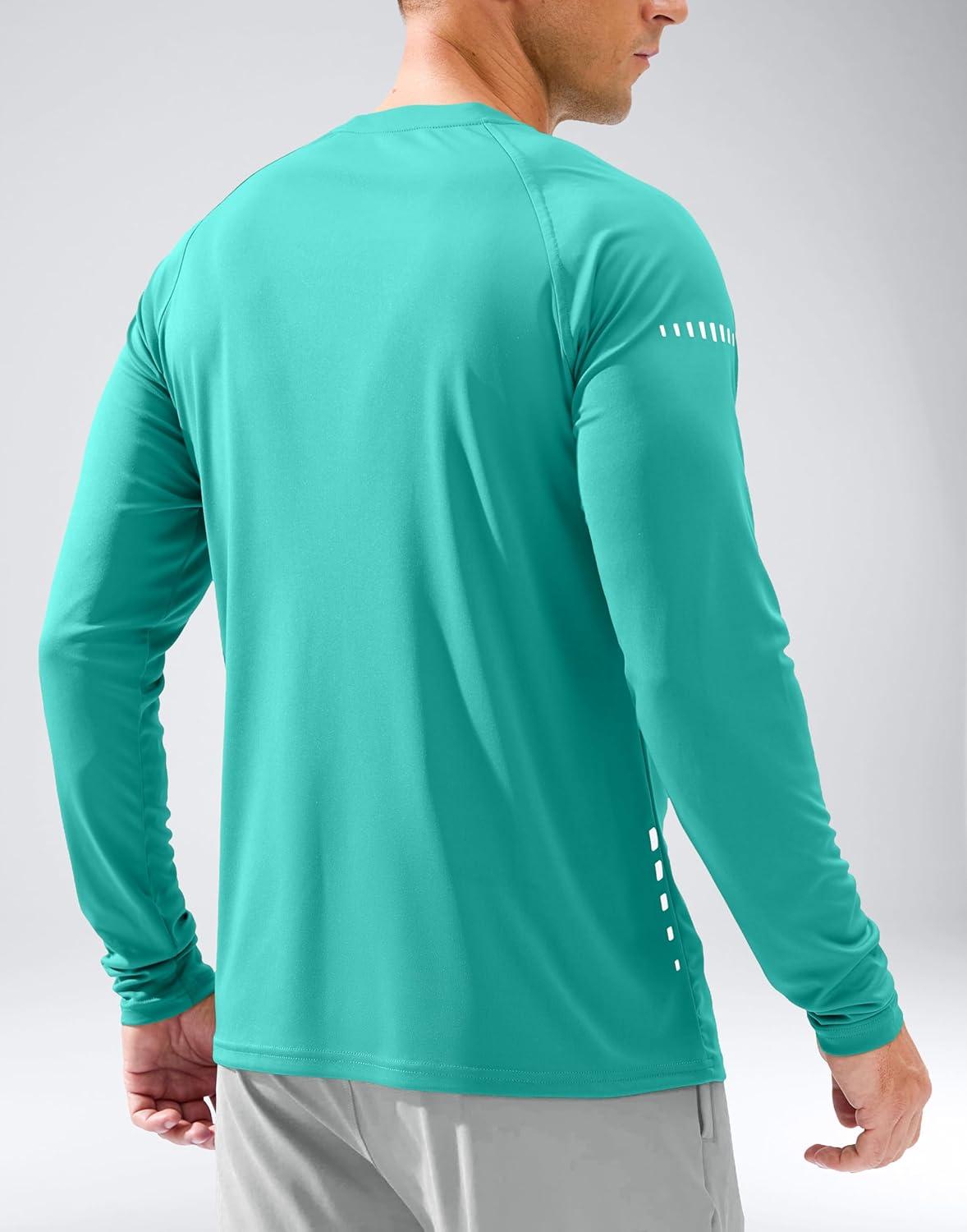 imageMens Sun Protection Long Sleeve Shirts UPF 50Bright Green