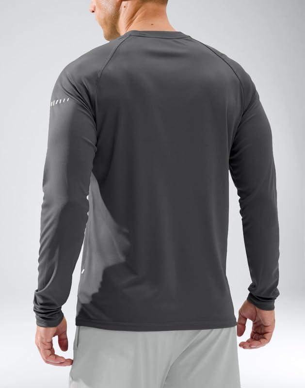 imageMens Sun Protection Long Sleeve Shirts UPF 50Dark Grey
