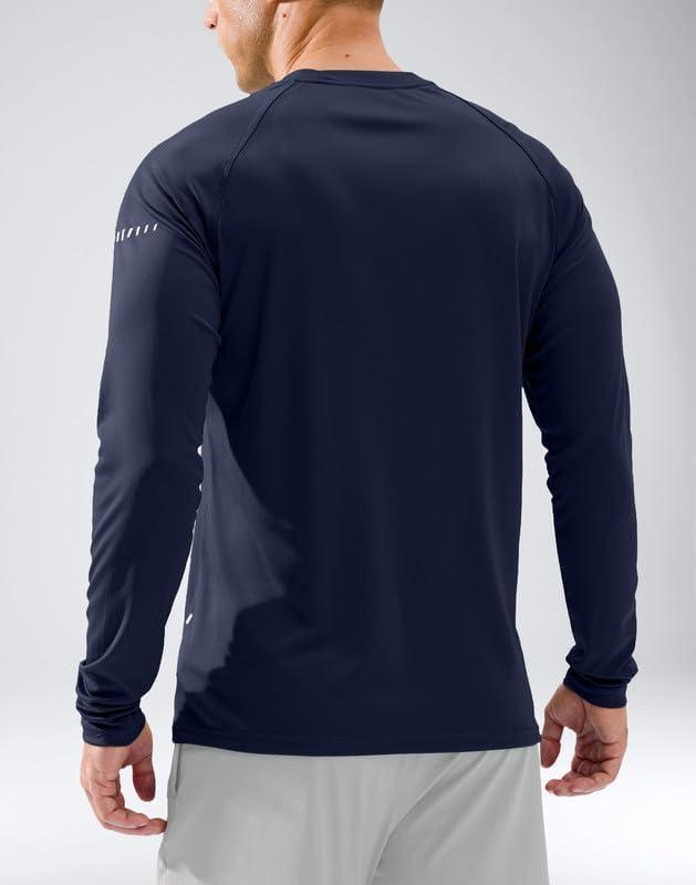 imageMens Sun Protection Long Sleeve Shirts UPF 50Navy