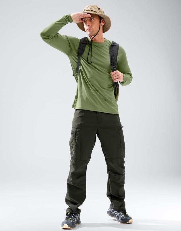 imageMens Sun Protection Long Sleeve Shirts UPF 50Olive