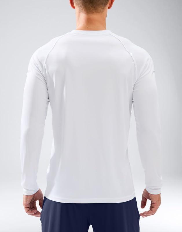 imageMens Sun Protection Long Sleeve Shirts UPF 50White