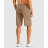 G GRADUAL Men’s Shorts 11″ Lightweight Casual Golf Shorts for Men Hiking Work Outdoor Stretch Quick-Dry with 3 Zipper Pockets(Dark Khaki)