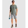 G GRADUAL Men’s Shorts 11″ Lightweight Casual Golf Shorts for Men Hiking Work Outdoor Stretch Quick-Dry with 3 Zipper Pockets(Light Grey)