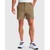 G Gradual Men’s Golf Dress Shorts 5″/ 7″/ 9″ Stretch Casual Work Flat Front Shorts for Men with 3 Pockets Quick Dry(Dark Khaki)