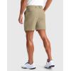 G Gradual Men’s Golf Dress Shorts 5″/ 7″/ 9″ Stretch Casual Work Flat Front Shorts for Men with 3 Pockets Quick Dry(Khaki)