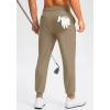 G Gradual Men’s Golf Joggers Pants 4 Pockets with Belt Loops 28″ Stretch Slim Fit Dress Joggers for Men Casual Travel(Khaki)