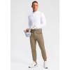 G Gradual Men’s Golf Joggers Pants 4 Pockets with Belt Loops 28″ Stretch Slim Fit Dress Joggers for Men Casual Travel(Khaki)