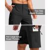 G Gradual Mens Hiking Cargo Shorts with 4 Zipper Pockets 9″ Quick Dry Lightweight Casual Work Shorts for Men Golf Fishing(Black)