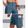 G Gradual Mens Hiking Cargo Shorts with 4 Zipper Pockets 9″ Quick Dry Lightweight Casual Work Shorts for Men Golf Fishing(Dark Blue)