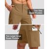 G Gradual Mens Hiking Cargo Shorts with 4 Zipper Pockets 9″ Quick Dry Lightweight Casual Work Shorts for Men Golf Fishing(Dark Khaki)