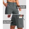 G Gradual Mens Hiking Cargo Shorts with 4 Zipper Pockets 9″ Quick Dry Lightweight Casual Work Shorts for Men Golf Fishing(Deep Grey)