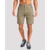 G Gradual Mens Hiking Cargo Shorts with 4 Zipper Pockets 9″ Quick Dry Lightweight Casual Work Shorts for Men Golf Fishing(Dusty Khaki)
