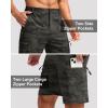 G Gradual Mens Hiking Cargo Shorts with 4 Zipper Pockets 9″ Quick Dry Lightweight Casual Work Shorts for Men Golf Fishing(Green Camo)