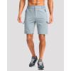 G Gradual Mens Hiking Cargo Shorts with 4 Zipper Pockets 9″ Quick Dry Lightweight Casual Work Shorts for Men Golf Fishing(Light Grey)