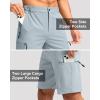 G Gradual Mens Hiking Cargo Shorts with 4 Zipper Pockets 9″ Quick Dry Lightweight Casual Work Shorts for Men Golf Fishing(Light Grey)