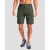 G Gradual Mens Hiking Cargo Shorts with 4 Zipper Pockets 9″ Quick Dry Lightweight Casual Work Shorts for Men Golf Fishing(O-army Green)