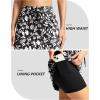 G Gradual Women’s 18″ Golf Skorts Skirts with 3 Pockets High Waisted Athletic Skorts for Women Stretchy Tennis Skirts(Black Flower)