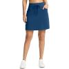 G Gradual Women’s 18″ Golf Skorts Skirts with 3 Pockets High Waisted Athletic Skorts for Women Stretchy Tennis Skirts(Blue)