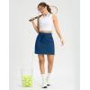 G Gradual Women’s 18″ Golf Skorts Skirts with 3 Pockets High Waisted Athletic Skorts for Women Stretchy Tennis Skirts(Blue)