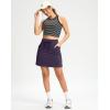 G Gradual Women’s 18″ Golf Skorts Skirts with 3 Pockets High Waisted Athletic Skorts for Women Stretchy Tennis Skirts(Deep Purple)
