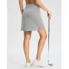 G Gradual Women’s 18″ Golf Skorts Skirts with 3 Pockets High Waisted Athletic Skorts for Women Stretchy Tennis Skirts(Grey)