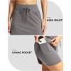 G Gradual Women’s 18″ Golf Skorts Skirts with 3 Pockets High Waisted Athletic Skorts for Women Stretchy Tennis Skirts(Light Grey)