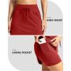 G Gradual Women’s 18″ Golf Skorts Skirts with 3 Pockets High Waisted Athletic Skorts for Women Stretchy Tennis Skirts(Power Red)