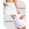 G Gradual Women’s 18″ Golf Skorts Skirts with 3 Pockets High Waisted Athletic Skorts for Women Stretchy Tennis Skirts(White)