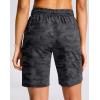 G Gradual Women’s Hiking Shorts 2 Zipper Pockets Quick Dry Lightweigh 9″ Bermuda Cargo Shorts Water Resistant Athletic Golf(Black Camo)