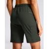 G Gradual Women’s Hiking Shorts 2 Zipper Pockets Quick Dry Lightweigh 9″ Bermuda Cargo Shorts Water Resistant Athletic Golf(Dark Olive)